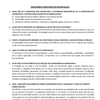 Características da Burocracia - Weber