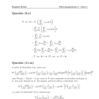 Eletromagnetismo I - Lista 1