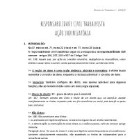 12. Responsabilidade civil trabalhista e ação indenizatória