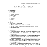 1. Trabalho científico e pesquisa