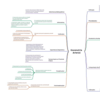 mapa mental sobre gasometria arterial