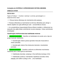 Classificações Uni e Bidimensionais de Movimento // Modelos Uni e Bidimensionais do movimento