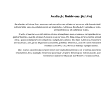 Avaliação Nutricional