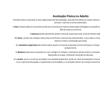Avaliação Física no Adulto