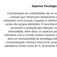 Aspectos Psicologicos e Culturais na Alimentaçao