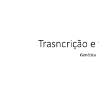 Transcrição e Tradução do DNA