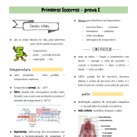 Primeiros Socorros - prova I 