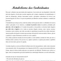 Metabolismo dos carboidratos