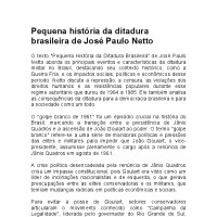 Ditadura Brasileira - José Paulo Netto